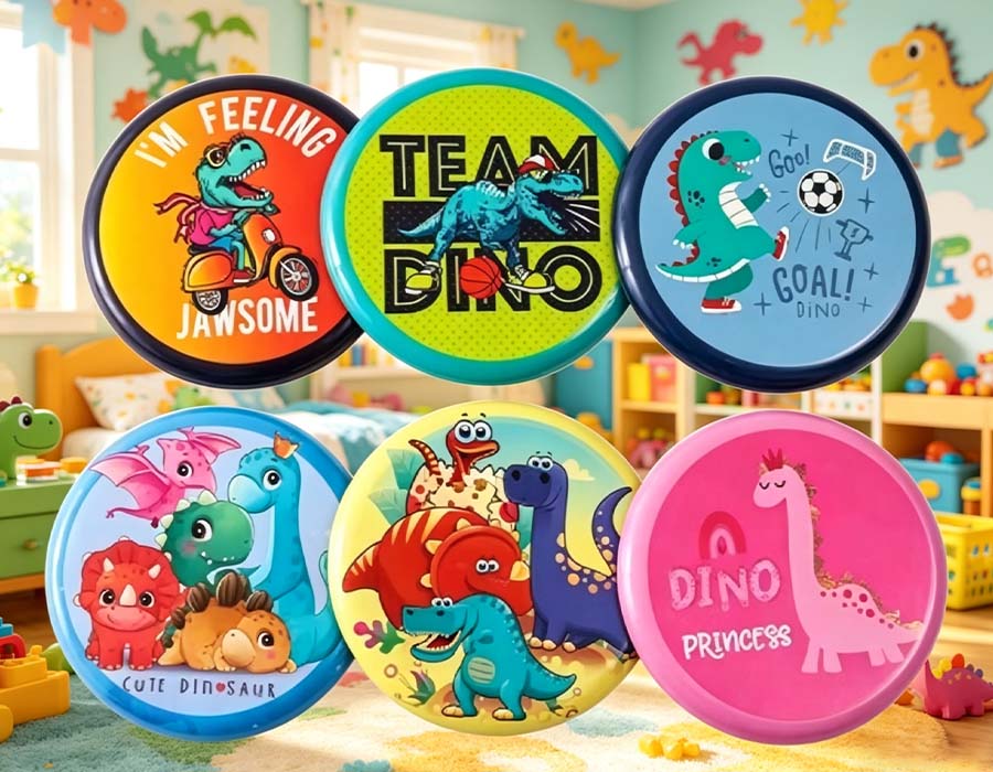 Disque volant à motif de série de dinosaures