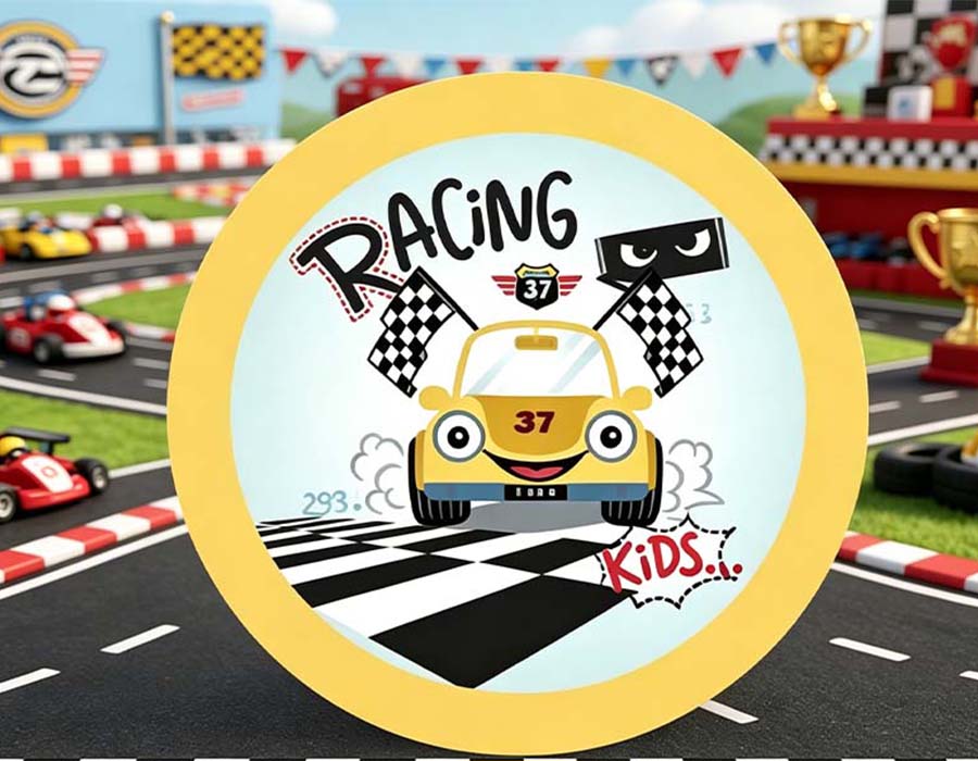 Disque volant à motif de voiture de sport